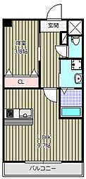 エム・エム・ケー2 1LDKの間取図画像
