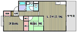 リブセジュール 2LDKの間取図画像