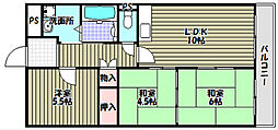 エバーグリーン泉ヶ丘1号館 3LDKの間取図画像