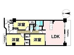 宝マンション滝ノ水7B棟 3LDKの間取図画像