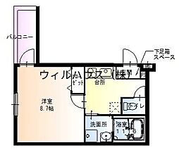 フジパレス堺市駅北1番館 1Kの間取図画像