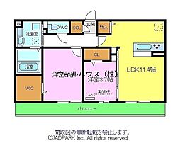 エスペランジュ 2LDKの間取図画像
