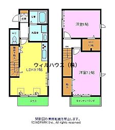 シャンドゥラレーヌ 2LDKの間取図画像
