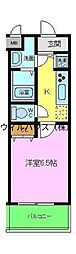 シャルマンフジもずウエスト 1Kの間取図画像
