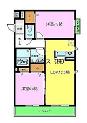 シャーメゾンセレッソ 2LDKの間取図画像