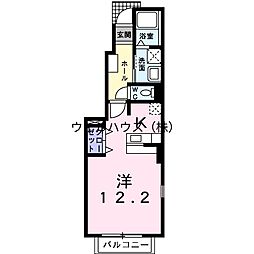 フォレスト出島 ワンルームの間取図画像