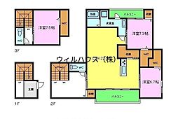 ファイブヒルズ欅壱番館 3LDKの間取図画像