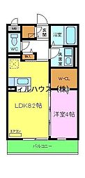 ラ・メゾン・ドゥ・サチ 1LDKの間取図画像