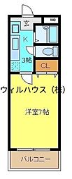 ネオハース金岡 1Kの間取図画像