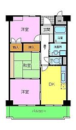 リヴェールド和泉 3DKの間取図画像