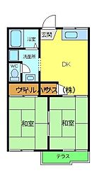 阪田ハイツ 2DKの間取図画像