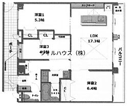 ヒヨリ2 3LDKの間取図画像