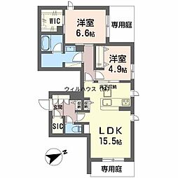 堺市西区浜寺昭和町2丁マンション 2LDKの間取図画像