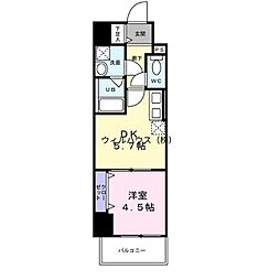 ARCA堺綾之町 1DKの間取図画像