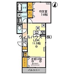 クラシスト常磐町 2LDKの間取図画像