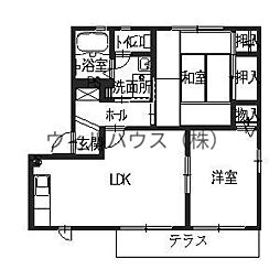 バリュージュミヤビA棟 2LDKの間取図画像