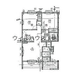 レスポワール E 富木 2LDKの間取図画像