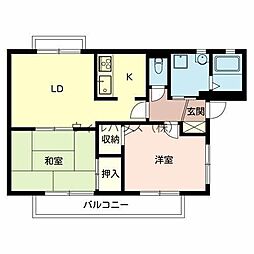 エミネンス狭山 1LDKの間取図画像