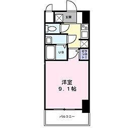 S-RESIDENCE堺blaze 1Kの間取図画像