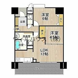 フェニックス堺東 2LDKの間取図画像