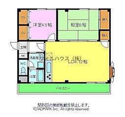 ステートリー羽衣 2LDKの間取図画像