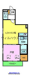 メゾン・ド・グロワール 1LDKの間取図画像