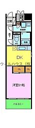 VegaAltairなかもず 1DKの間取図画像