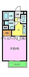 メゾングランデ 1Kの間取図画像