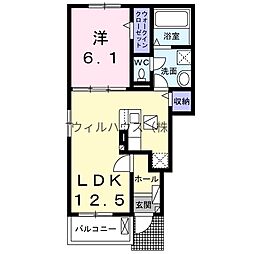 仮)別所7丁目アパート 1LDKの間取図画像