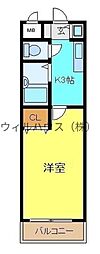 ルーチェ1番館 1Kの間取図画像