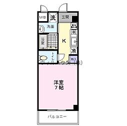 カーライル堺市駅前 1Kの間取図画像