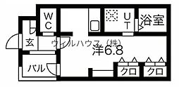 ジーイー・サンク ワンルームの間取図画像