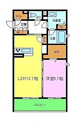 シャーメゾンモーヒロ駅前館 1LDKの間取図画像