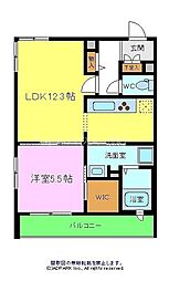 シャーメゾン芽 1LDKの間取図画像