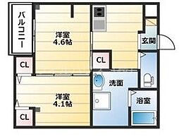 エヌエムキャラントセット 2Kの間取図画像