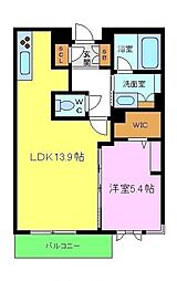 ヘルト　シュタイン　堺東 1階1LDKの間取り