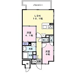 Ｓｏｐｈｉａ　ｃｏｕｒｔ宿院 7階2LDKの間取り