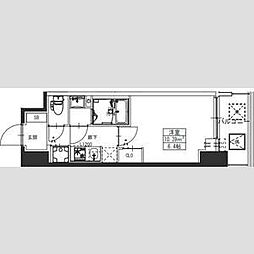 S-RESIDENCE堺湊駅前azure 14階1Kの間取り