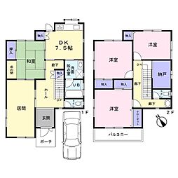 金岡町貸家 1階5SDKの間取り
