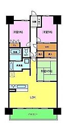 なかもずオールズウィズコート 2階3LDKの間取り