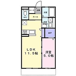ハイムメゾン　プルミエ 3階1LDKの間取り
