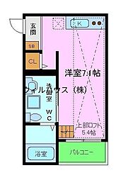 OBS堺 1Kの間取図画像