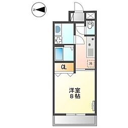 Ｂｅｌｌ　Ｍａｉｓｏｎ 2階1Kの間取り