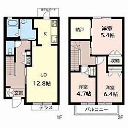 K'sアプローズE棟 3LDKの間取図画像