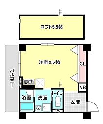 グランメゾン大美野 ワンルームの間取図画像