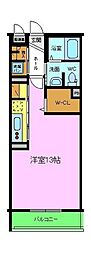 シャーメゾン桜 ワンルームの間取図画像
