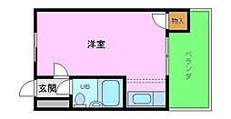 ライズワン富田林レジデンス1 ワンルームの間取図画像