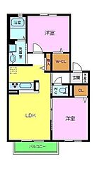 シャーメゾン鈴の宮 2LDKの間取図画像