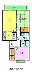 ファミール唐国 3DKの間取図画像