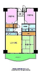 プレスト・コート弐番館 3DKの間取図画像